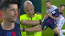 La furiosa reacción de Lewandowski tras el penal anulado por el VAR para el Barcelona