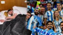 Lionel Messi durmió abrazado y al lado de la Copa del Mundo conmoviendo a hinchas