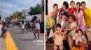 Familia causa sensación al llegar a playa La Punta al estilo de 'Los Gonzales' de AFHS