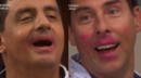 Tito y Pepe quedaron maquillados como 'Chupetín Trujillo' tras beso con 'Chela' y Helena