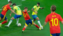 Dani Olmo se sacó a dos y la puso en el ángulo para el 2-0 de España ante Brasil - VIDEO
