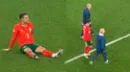 ¡Como en la final de la Euro! Cristiano Ronaldo sufrió lesión y se molestó al ser sustituido
