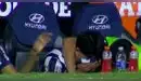 Fernando Gaibor llora de emoción en el banco de suplentes tras ser sustituido