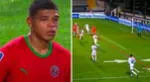 Percy Liza celebraba emocionado su gol, pero se quiebra cuando el VAR lo anula