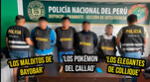 Conoce quién 'bautiza' a las bandas de delincuentes detenidos por la PNP.