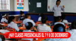El Minedu dio a conocer que el viernes 7 y jueves 8 de diciembre no habrá clases.