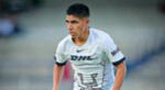 Piero Quispe jugó 45 minutos en la derrota de Pumas ante Chivas.