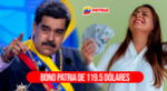 El Bono Patria de 119.5 dólares se entrega a los trabajadores públicos en Venezuela.