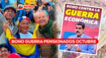 Los pensionados del Seguro Social IVSS podrán cobrar el Bono de Guerra Económica de octubre 2024.