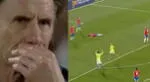 Ricardo Gareca y una inesperada reacción durante el Chile vs. Brasil.