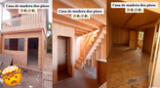 TikTok viral: peruano presume su casa prefabricada de dos pisos y la construcción de madera genera sorpresa