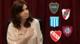 Clubes rechazan atentando contra Cristina Fernández.