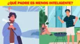 Solo tienes 7 segundos para descubrir qué padre es menos inteligente. (Imagen: Genial Gurú)