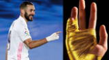 Karim Benzema utiliza un vendaje muy peculiar en su mano derecha. Entérate cuál es la razón de dicho distintivo.