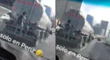 TikTok: joven es visto 'trepado' de un bus que lleva combustible para ahorrarse pasaje