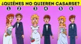 ¿Qué pareja se rehúsa a casarse? Analiza cada detalle e identifica a los indicados en 7 segundos