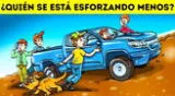 Descubre quién se esta esforzando menos en este acertijo visual EXTREMO