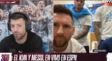 Sergio Agüero charlando en un stream con Lionel Messi y otros jugadores de Argentina.