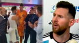 Wout Weghorst buscó a Messi en los camerinos