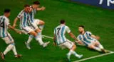 Lionel Messi celebrando el 1-0 de Argentina ante Francia