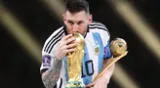 Lionel Messi besó la copa del Mundial