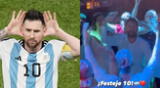 Lionel  Messi fue captado en fiesta de 15 años de su sobrina y causó revuelo