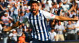 Gabriel Leyes celebrando el gol que le dio a Alianza Lima el título en 2017