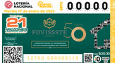 En el Sorteo Mayor de esta ocasión se conmemora 50° Aniversario de Fovissste.