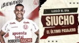 Universitario no se queda atrás y anunció el fichaje de Roberto Siucho.