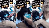 Perrito llora cuando le quitan el chupón de la boca.