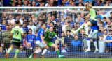 Erling Haaland marcó el 2-0 para Manchester City sobre Everton