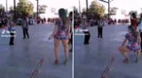 Una mujer decidió demostrar sus habilidades para el baile en concurso.