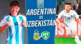 Argentina vs. Uzbekistan Sub 20 por el Mundial