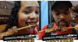 Venezolanos graban su reacción luego de comer anticuchos peruanos.