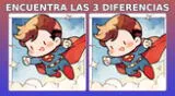 Halla las 3 diferencias entre las imágenes de Superman en menos de 14 segundos.