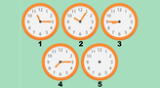 Reta tu razonamiento y descifra la hora que debe marcar el reloj 5.