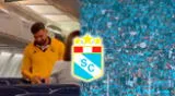 Ignácio Da Silva fue sorprendido por hinchas de Sporting Cristal