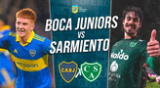 Boca Juniors vs Sarmiento juegan este domingo en La Bombonera por la Liga Profesional