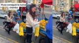 Una joven extranjera decidió vivir la experiencia de ser una vendedora ambulante en Perú.