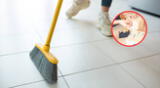 Con este simple truco, limpiarás tu casas sin problemas añadiendo cinta a tu escoba.