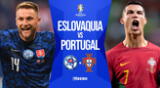Portugal vs. Eslovaquia se enfrentan por las Eliminatorias de la Eurocopa.