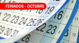 Conoce cuáles son los feriados programados para el mes de octubre de 2023.