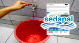 Sedapal emitió comunicado sobre corte de agua en Lima desde el viernes 6 de octubre.