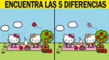 Hello Kitty: find its 5 differences quickly