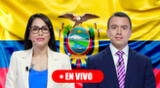 Luisa González y Daniel Noboa son los candidatos a la presidencia en la segunda vuelta 2023 de Ecuador.