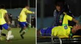 Neymar salió en camilla tras dura lesión en el Brasil vs Uruguay