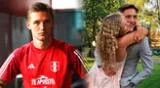 Peruvian national team player Oliver Sonne arrives in Denmark and is received by his girlfriend Isabella Taulund.
