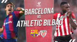 Barcelona vs Athletic Bilbao se enfrentan en el Estadi Olímpic.