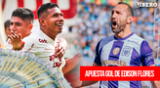 La casa de apuestas Betsafe paga 15 veces lo apostado si Edison Flores anota gol en la primera final entre Universitario vs Alianza Lima.