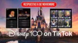 Revisa cuáles son las preguntas y respuestas correctas de Disney 100, HOY, 6 de noviembre.